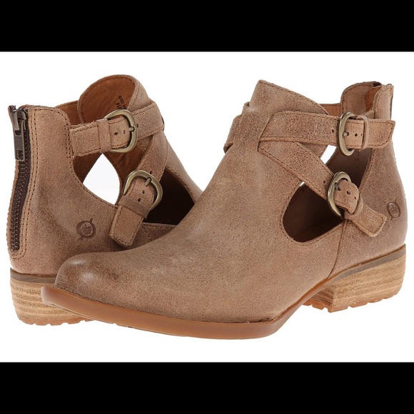 Born Shoes - Born tan “Kamilla” suede booties